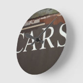 車の牽引トラックヴィンテージ車のサイン ラウンド壁時計 (傾斜)