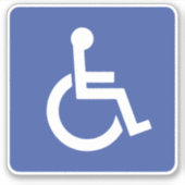 車の理想のための障害者のサイン シール (正面)