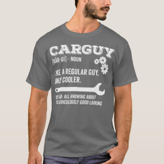 車の男おもしろい定義の父の日の暗い Tシャツ