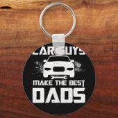 車の男が最高のパパの父の日整備士 キーホルダー (正面)