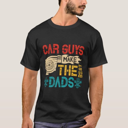 車の男が最高のパパの父の日整備士D Tシャツ (正面)