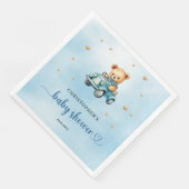 車の男の子の赤ちゃんシャワーでテディベア (コーナー)