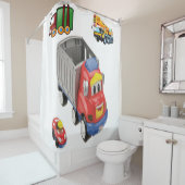 車の男の子シャワーカーテン シャワーカーテン (インサイチュ)