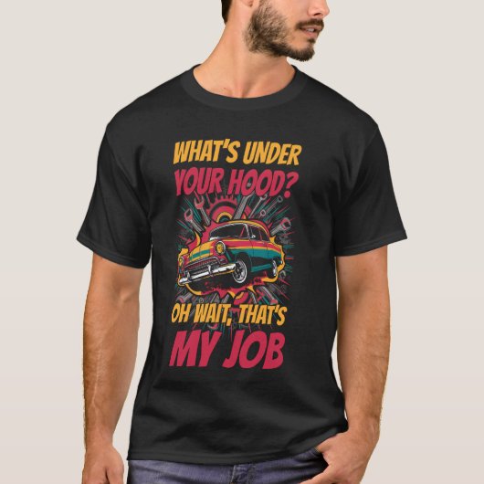車の男の車の復元の自動詳細車の復元 Tシャツ (正面)