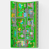 車の町の道路3x5バナー 横断幕 (縦)