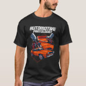 車の画家おもしろい車修復画家 Tシャツ (正面)