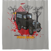 車の異常なショーの恐いピエロへの歓迎 シャワーカーテン (正面)