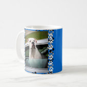 車の白人のボクサー コーヒーマグカップ (正面左)