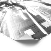 車の白黒の移動 フォトプリント            (角)