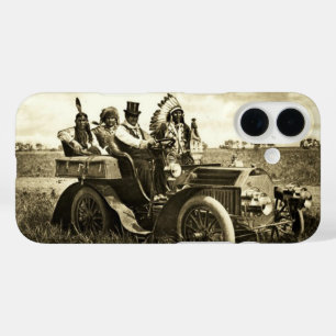 車の白黒 iPhone 16ケース