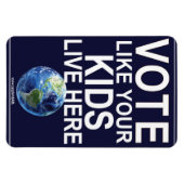 車の磁石 – あなたの子供のように投票… (土実在地) マグネット (横)