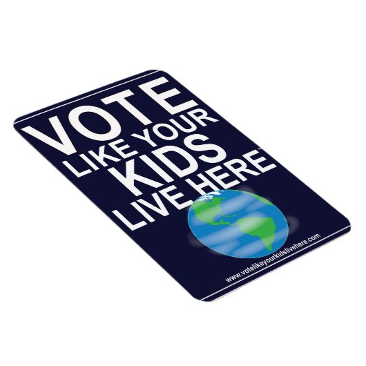 車の磁石 – あなたの子供のように投票… (漫画の地球) マグネット (右側)