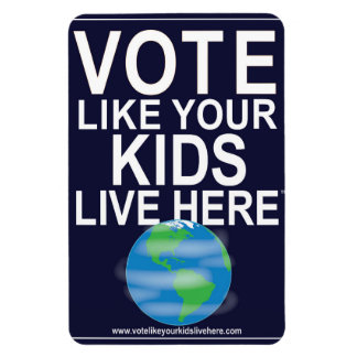 車の磁石 – あなたの子供のように投票… （漫画の地球） マグネット