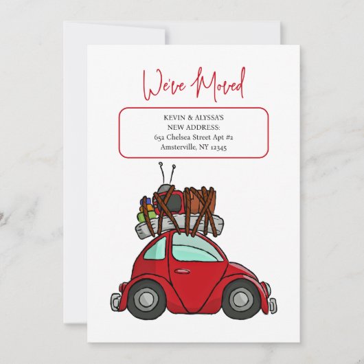 車の移動案内 案内状 (正面)