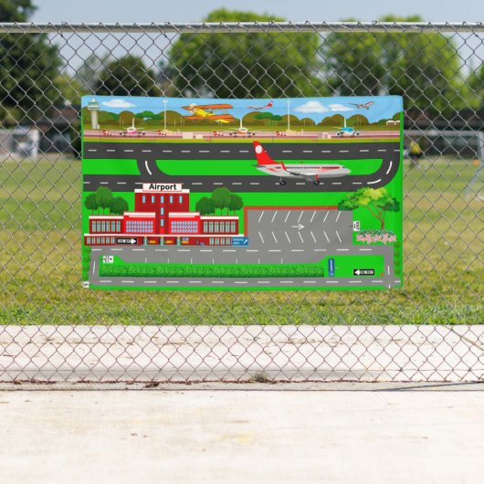 車の空港道路3' x 5' 横断幕 (インサイチュ)