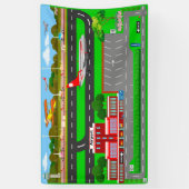 車の空港道路3' x 5' 横断幕 (縦)