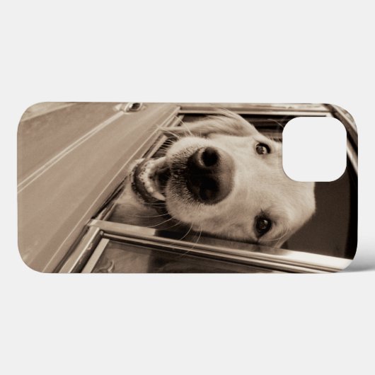 車の窓から犬が覗き込む Case-Mate iPhoneケース (裏面 (横))