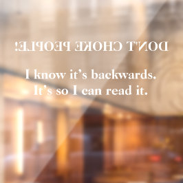 車の窓にしがみつく、長さ11インチ、高さ8" ウィンドウサイン