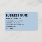 車の窓の太陽の着色 名刺 (裏面)