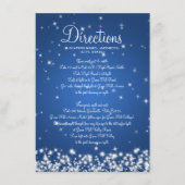 車の経路案内の冬の輝きの青の結婚 エンクロージャーカード (正面)