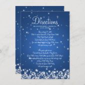 車の経路案内の冬の輝きの青の結婚 エンクロージャーカード (正面/裏面)