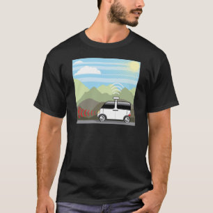 車の自己運転。 Driverless車 Tシャツ