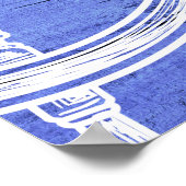 車の航海の青いポスター ポスター (角)