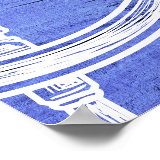 車の航海の青いポスター ポスター (角)