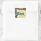 車の衝突ステッカー スクエアシール (バッグ)