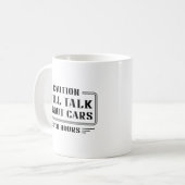 車の話をする コーヒーマグカップ (正面左)
