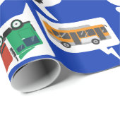 車の話! 牽引バスジープのモンスタートラックの男の子の火をもてあそんで下さい ラッピングペーパー (ロールコーナー)