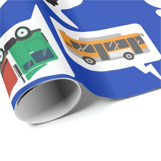 車の話! 牽引バスジープのモンスタートラックの男の子の火をもてあそんで下さい ラッピングペーパー (ロールコーナー)