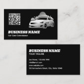 車の詳細ブラック 名刺 (正面/裏面)