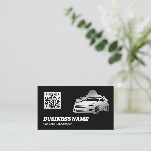 車の詳細ブラック 名刺 (スタンド正面)