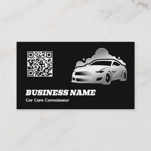 車の詳細ブラック 名刺 (正面)