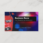 車の詳細、レッドスポーツカー、QRコード 名刺 (正面)