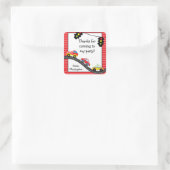 車の誕生日パーティーありがとうシール スクエアシール (バッグ)