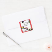 車の誕生日パーティーありがとうシール スクエアシール (封筒)