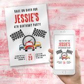 車の誕生日パーティーでレース 招待状