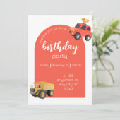 車の誕生日パーティー 招待状 (スタンド正面)