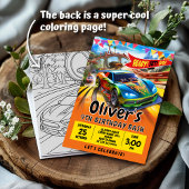 車の誕生日招待状、レースカー招待状 シーズンカード