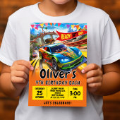 車の誕生日招待状、レースカー招待状 シーズンカード