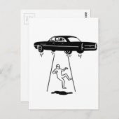 車の誘拐エイリアン ポストカード (正面/裏面)
