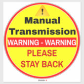 車の警告手動送信お待ちください シール (シート)