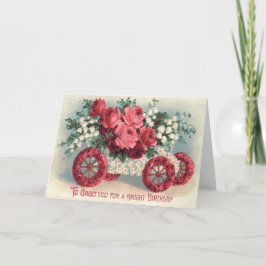 車の赤いバラの忘れユリの谷 – 私ではない カード