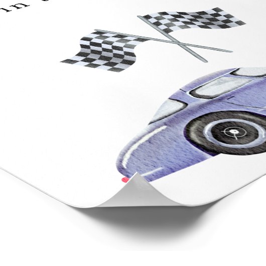 車の赤ちゃんシャワーキャンディゲームの数を推測 ポスター (角)