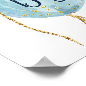 車の赤ちゃんシャワー男の子ウェルカムサイン ポスター (角)