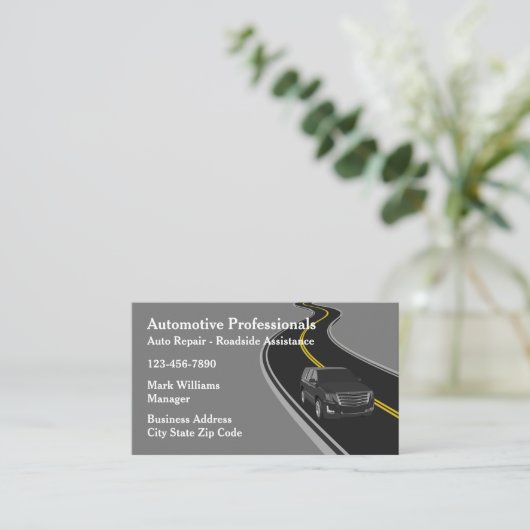車の車の修理道端の援助 名刺 (スタンド正面)
