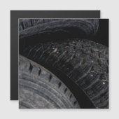 車の車の古いタイヤブラックロードトリップ (正面/裏面)