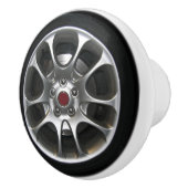 車の車輪およびホイールキャップの第2グラフィック セラミックノブ (右)